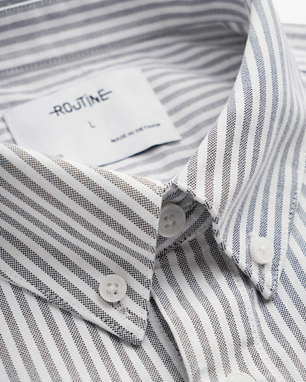 Áo sơ mi sọc ngắn tay ROUTINE . Form Fitted - 10S24SHS010 | ROUTINE CÀ MAU