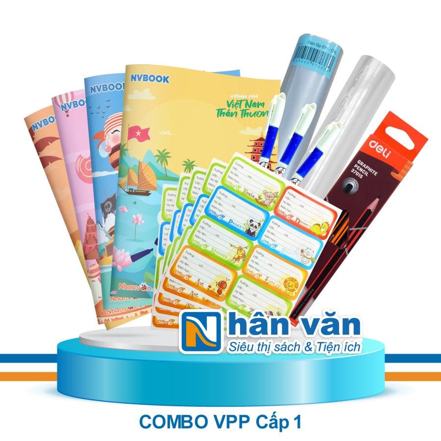 Combo Văn Phòng Phẩm Cấp 1- Nhân Văn Đồng Hành Cùng Bạn Đến Trường