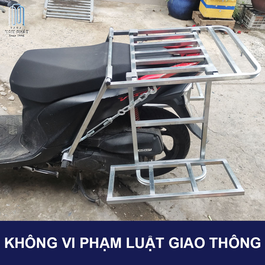 Baga Chở Hàng Cánh Hộp 52cm x 62cm Kèm Bộ Cánh Sử dụng nhiều loại xe Chuẩn Nam Phát