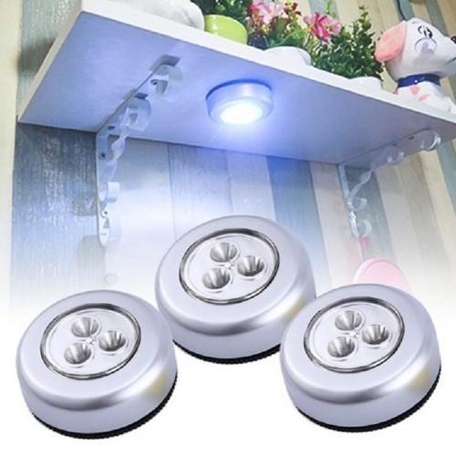 Đèn Led 3 Bóng Dán Tường Chạm Là Sáng - Đèn Led 3 Bóng Dán Trần Đa Năng