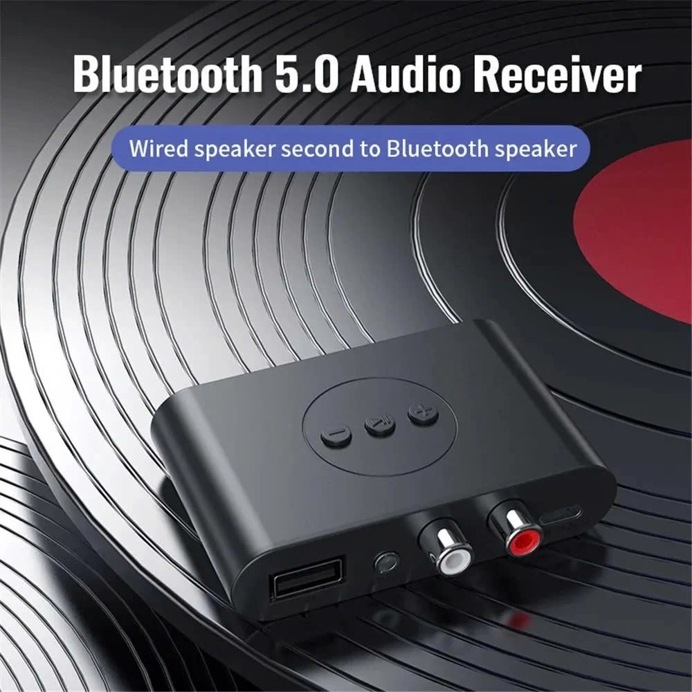 Thiết Bị Nhận Bluetooth, NFC Cho Loa Và Amply Hỗ Trợ Cổng 3.5mm, AV, USB Bộ Thu Phát Bluetooth 5.0 2 in 1 - Chế độ chuyển đổi linh hoạt, Âm Thanh HD, Độ Trễ Thấp, Khoảng Cách Trên 10m Chip thông minh, Cổng kết nối đa dạng RCA AUX USB - Hàng Chính Hãng