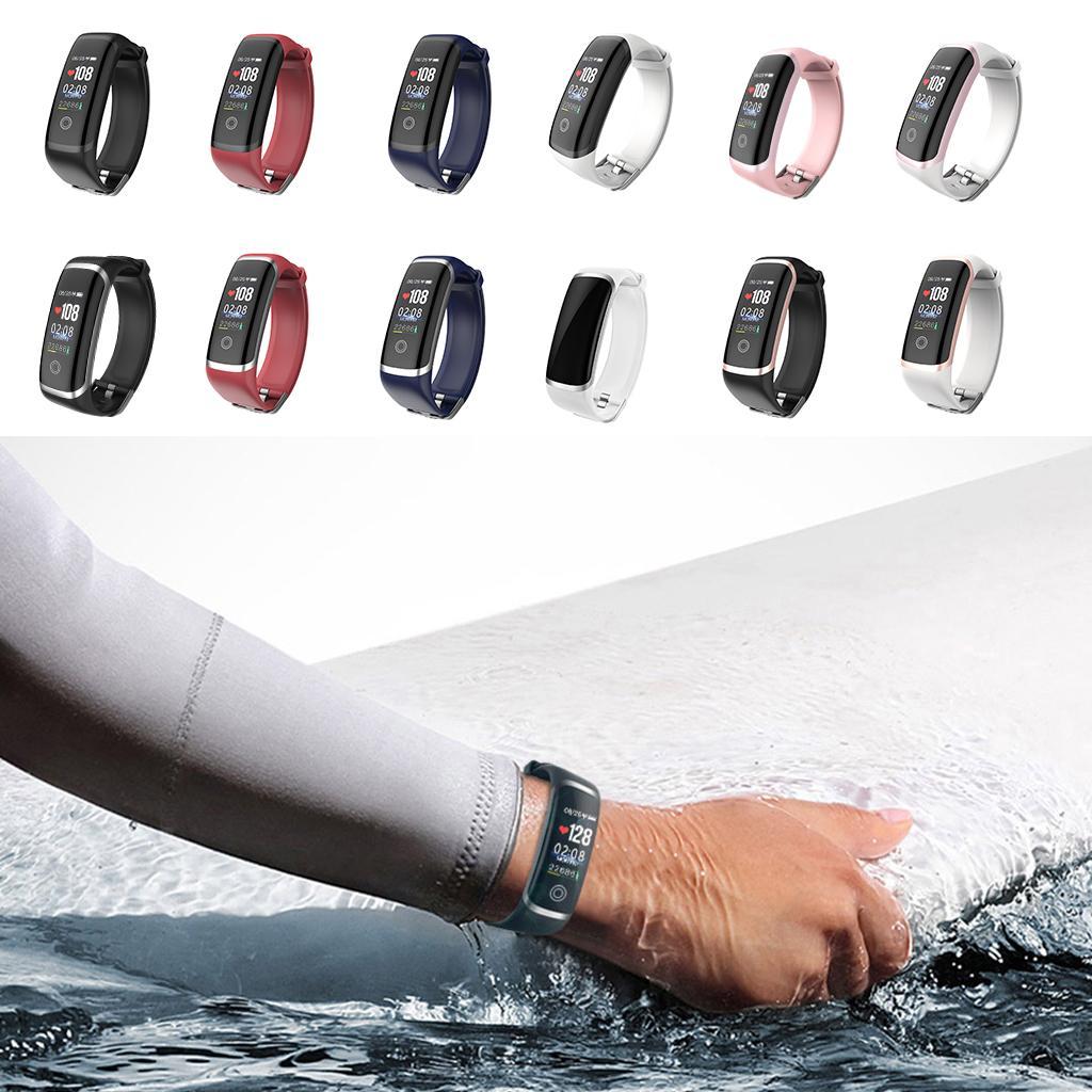 Lerbyee Sport Fitness Tracker M4 Smart Heart Rate Monitor Wristband Silver +