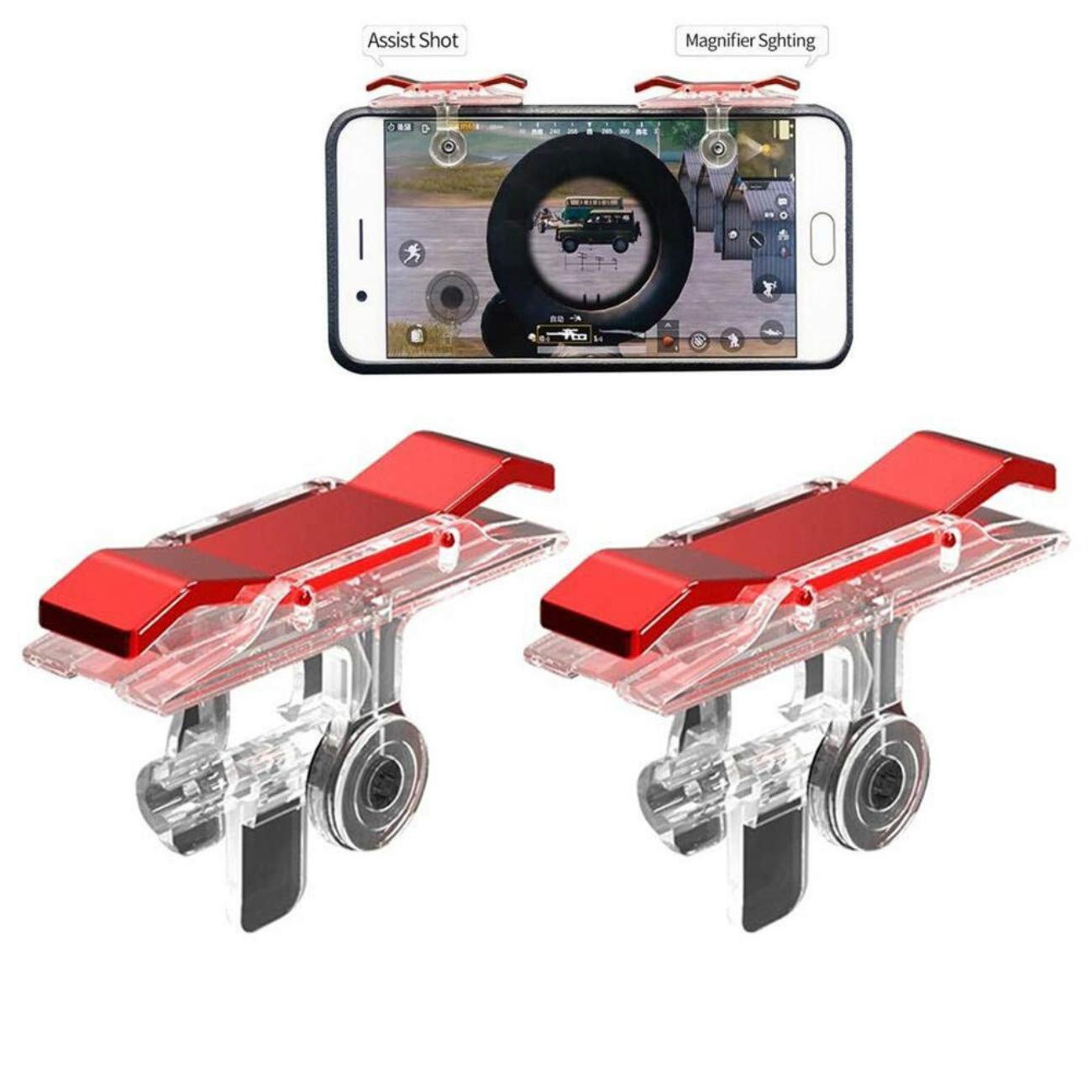 Bộ 2 Nút Chơi Game Pubg Mobile, Ros, Cf Dòng E9 Trong Suốt