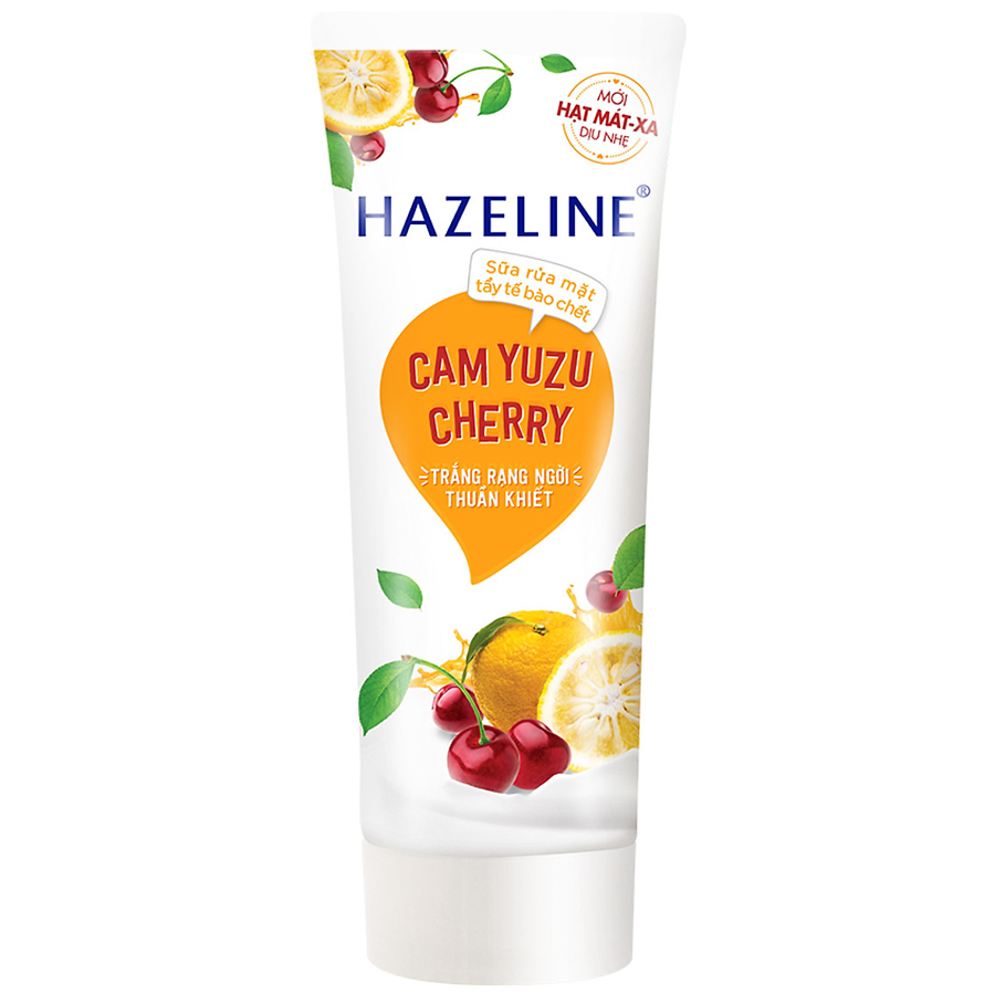 Sữa Rửa Mặt Hazeline Tẩy Tế Bào Chết Cam Yuzu Và Cherry (100g)