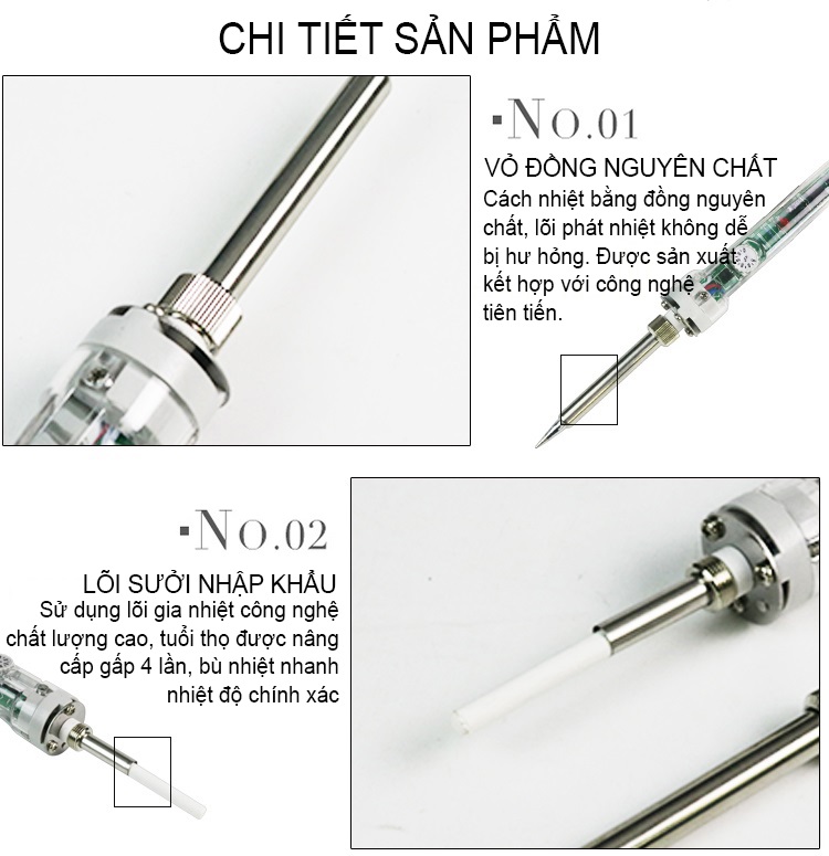 Mỏ Hàn Điều Chỉnh Nhiệt Độ NO 907 220V 60W - Hàng Nhập Khẩu