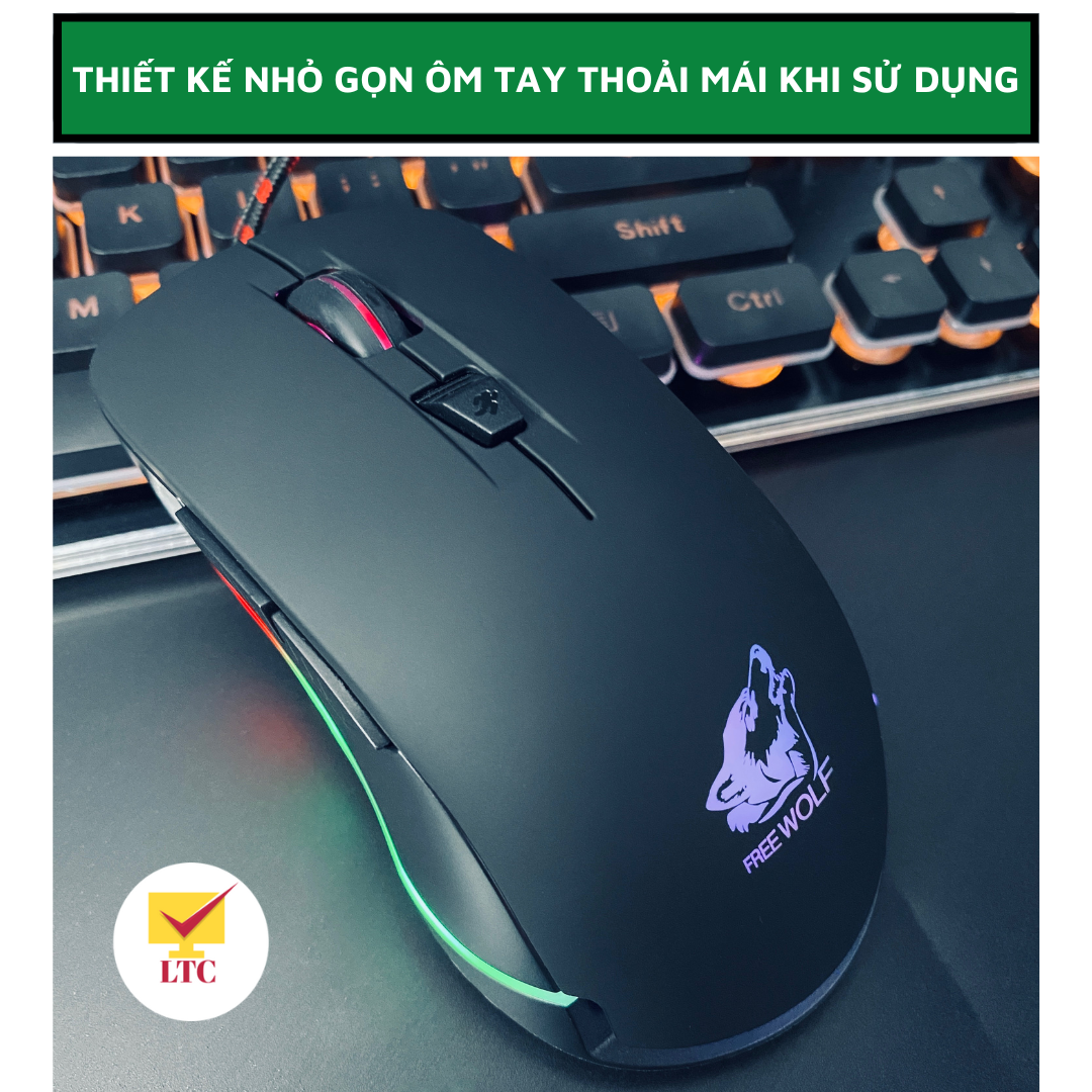 Chuột máy tính gaming led đổi màu nhiều chế độ V6, mouse chơi game tương thích PC - Hàng Chính Hãng