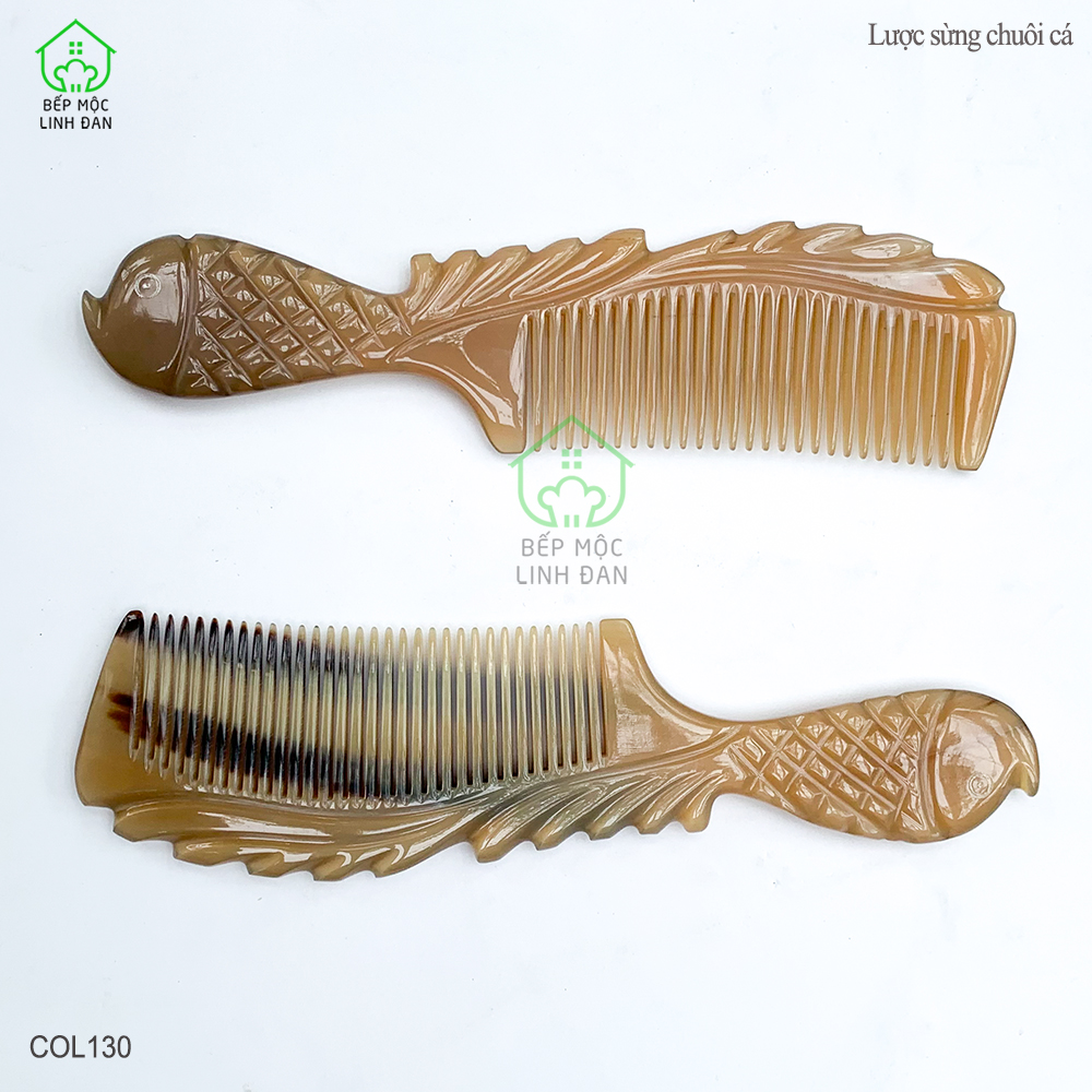 Lược sừng chuôi cá siêu đẹp quà tặng chăm sóc tóc - COL130