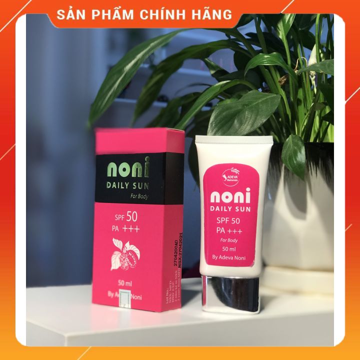 Noni Daily Sun - Kem chống nắng thế hệ mới SPF 50, PA +++ cho body 50 ml - Adeva Noni