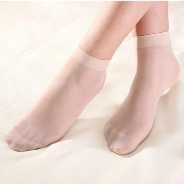 Combo 10 đôi tất da chân nữ ngắn loại tốt, mỏng mát, dai khó rách
