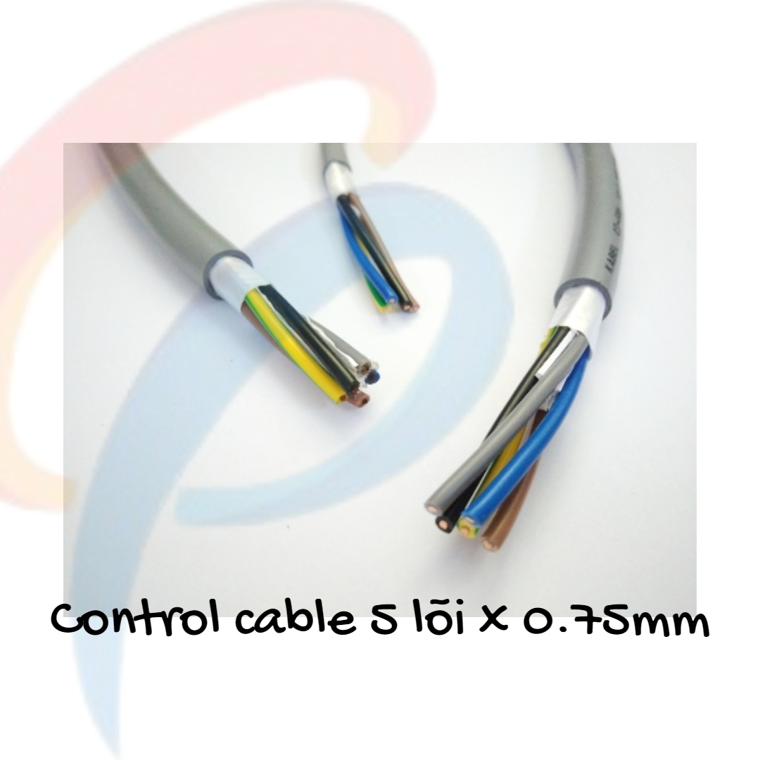 Cáp điều khiển 5 lõi x 0.75mm không lưới chống nhiễu điện áp 500 volt vỏ bọc PVC