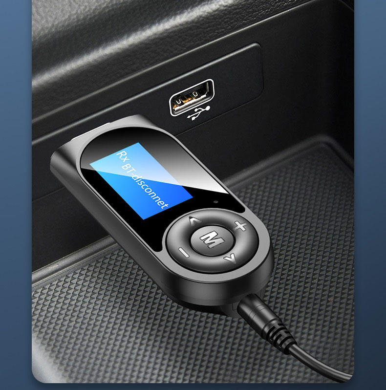 ROGTZ Bộ Thu Phát Không Dây 2 In 1 Bluetooth 5.0 Màn Hình LCD T-013 - Hàng Nhập Khẩu