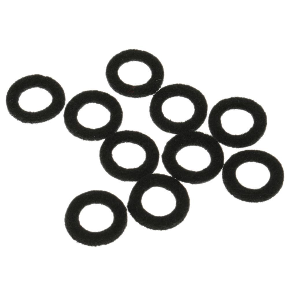 10pcs/pack Trumpet Wool Felts Washer Cushion for Trumpeter - Black