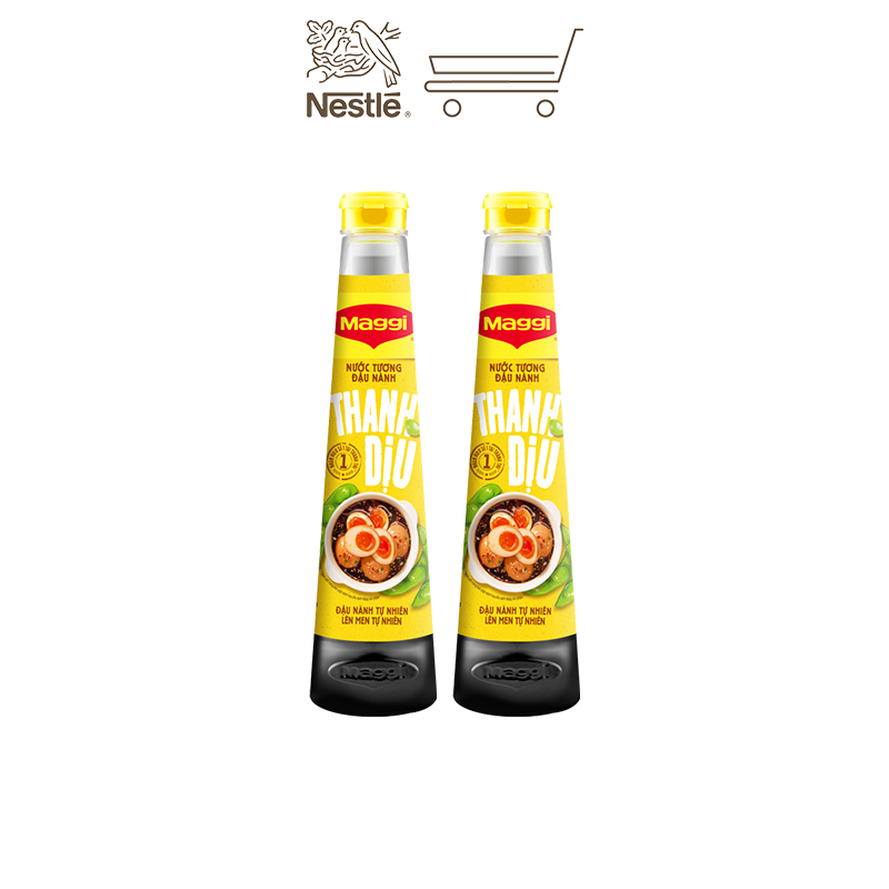 Combo 2 nước tương Maggi đậu nành thanh dịu (Chai 450ml)