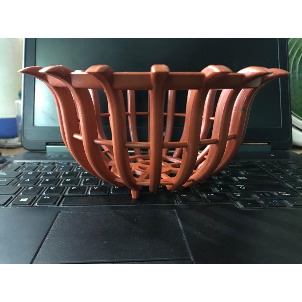 Combo 10 chậu giả gỗ hỏi 23cm và 10 túi lưới