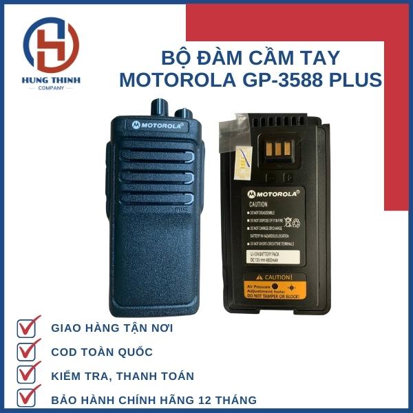 Bộ đàm Motorola GP 3588 Plus(Đen) - Công suất lớn 12W - Hàng chính hãng