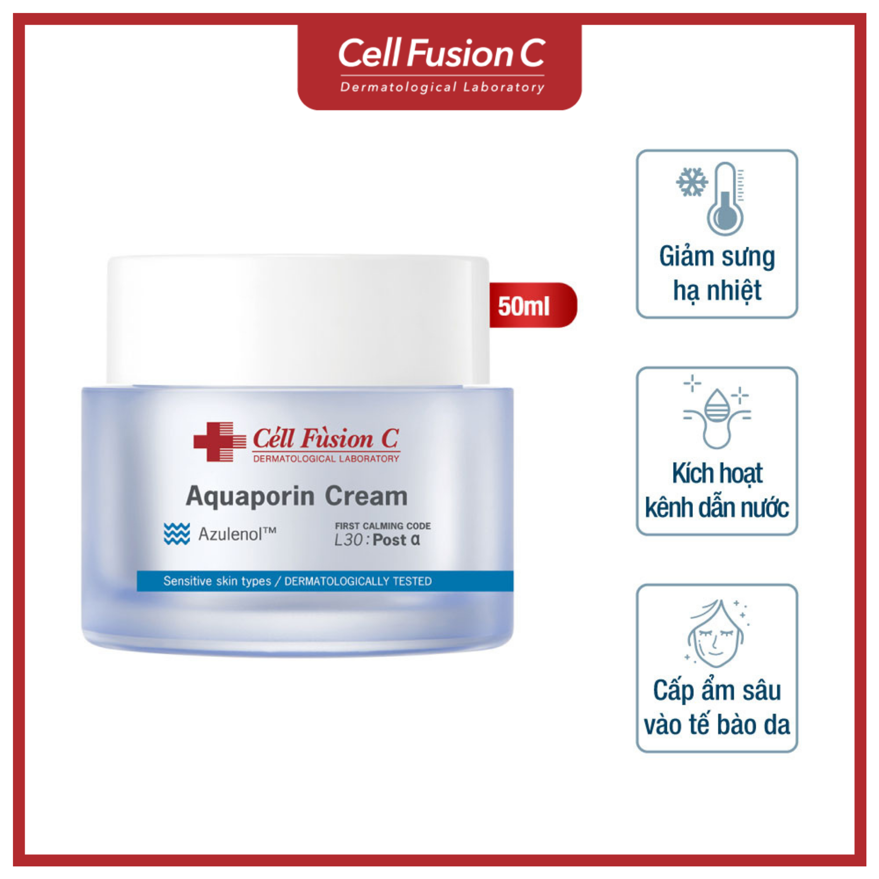 Kem Dưỡng Cấp Ẩm Và Làm Dịu Da Khẩn Cấp Cell Fusion C Aquaporin Cream (50ml)