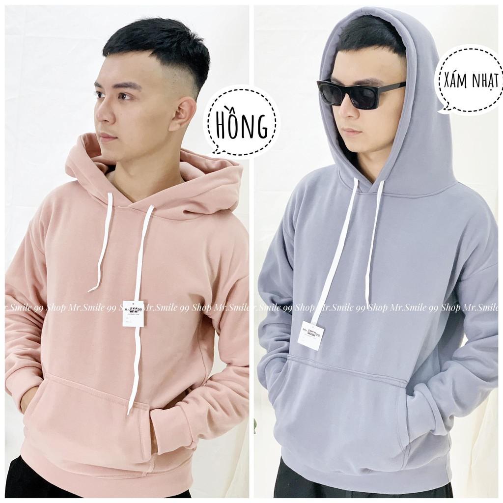 Áo Hoodie Trơn ️ Unisex Nam Nữ ️ MR SMILE 99 SHOP