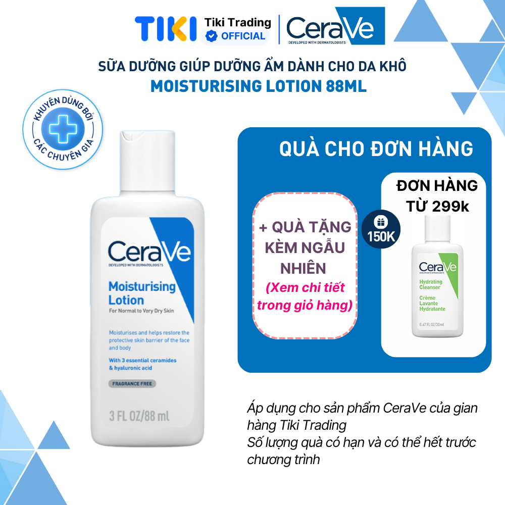 Sữa dưỡng giúp dưỡng ẩm dành cho da khô CeraVe Moisturising Lotion