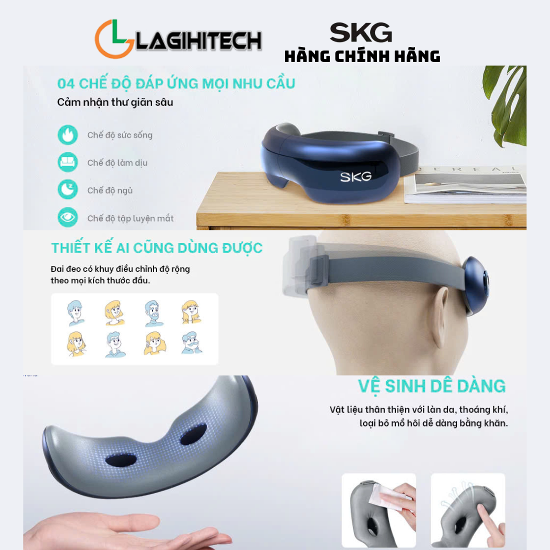 Máy Massage Mắt SKG E3 Pro - Hàng Chính Hãng