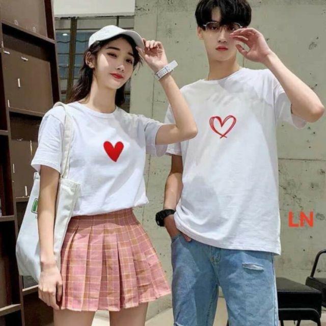 Áo đôi trái tim cực xinh, vải xịn loại 1