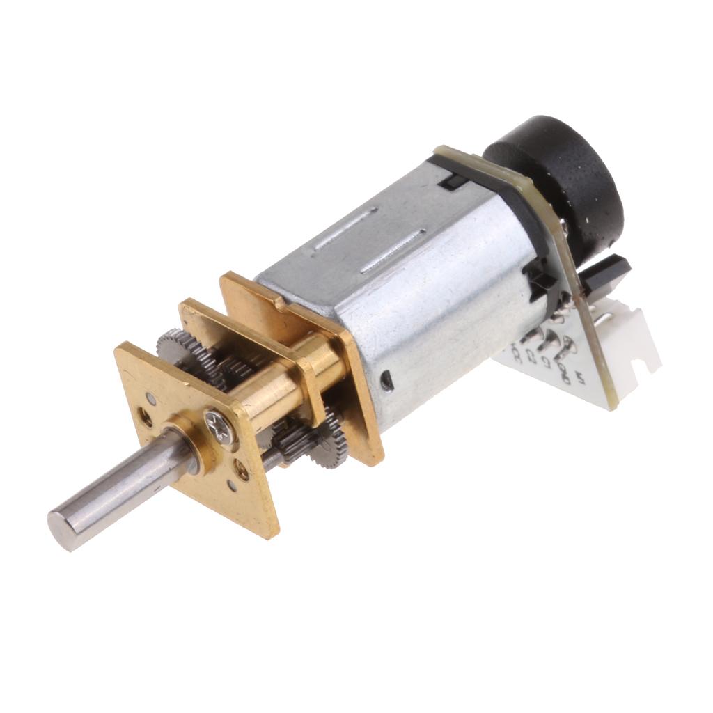 DC 12V Micro Gear Motor Speed Reduction Motor with Gearbox Coder 78-3000RPM