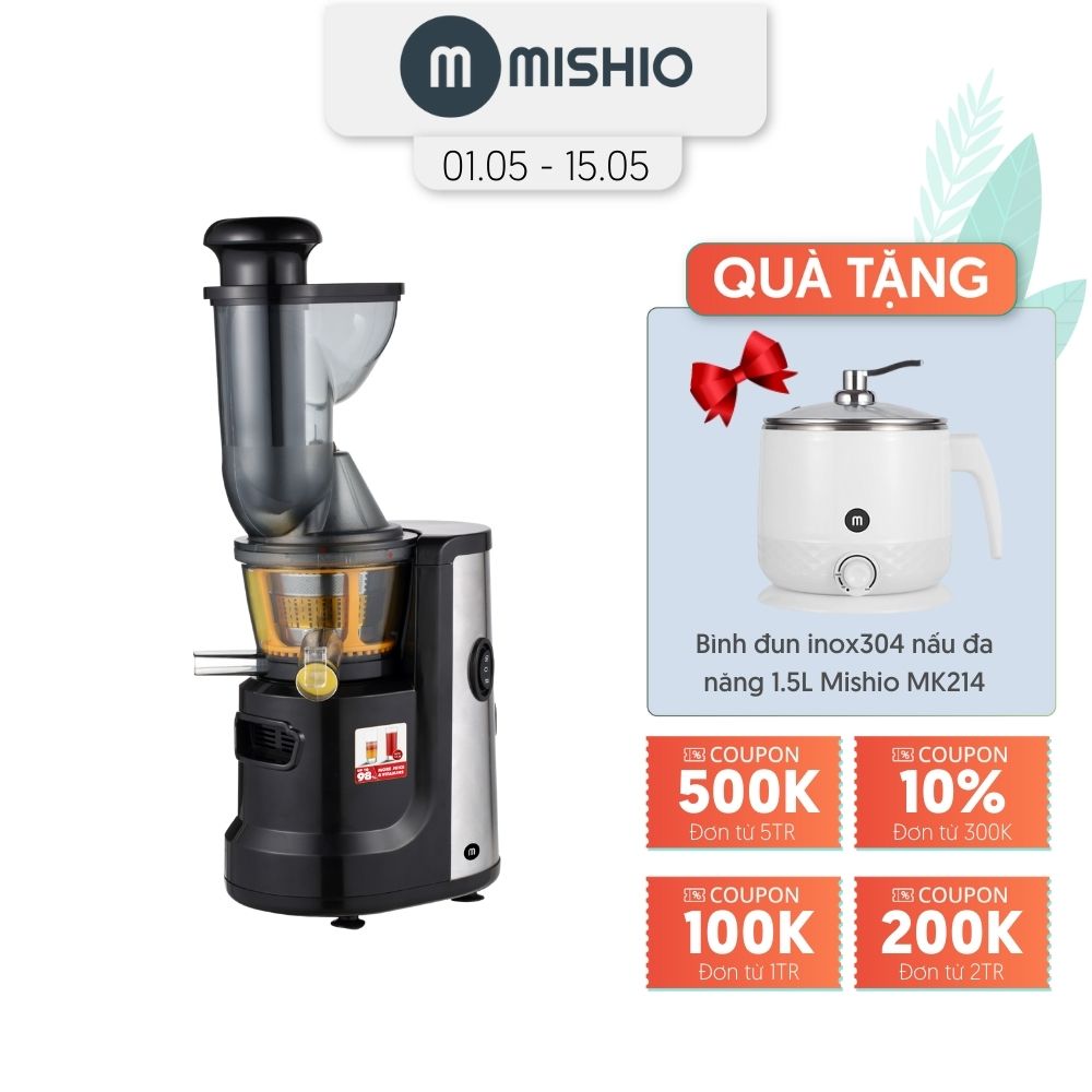 Máy Ép Trái Cây Mishio MK313 motor đồng máy nặng 5.2Kg - Hàng Chính Hãng