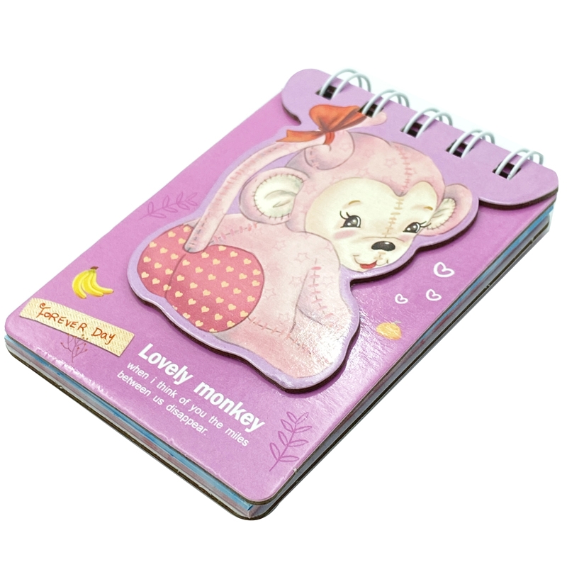Sổ Lò Xo Nhí Hình Gấu Bông A-484 - Khỉ Bông
