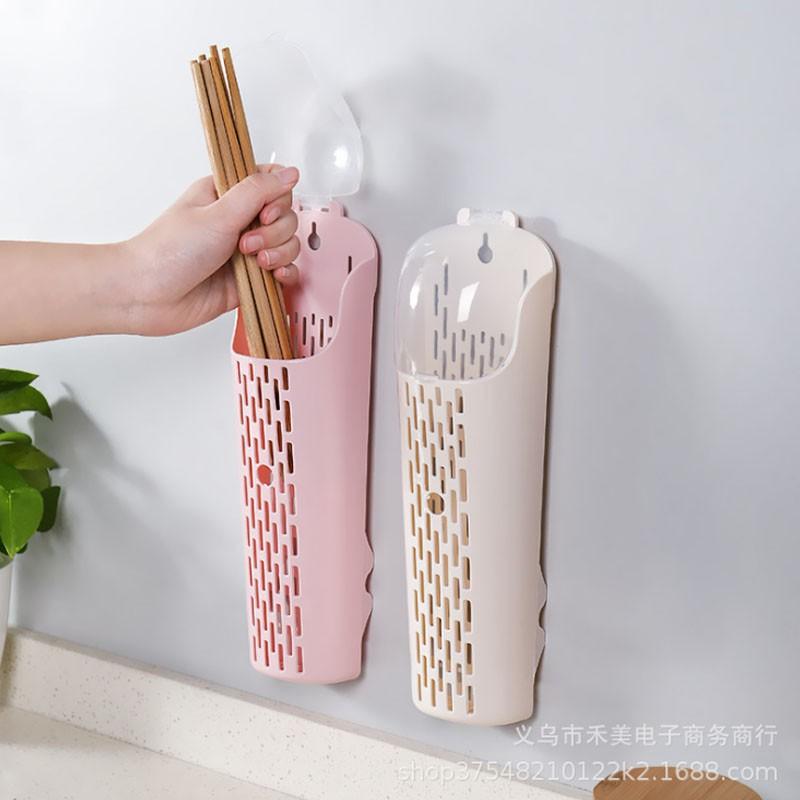 Hộp đựng đũa muỗng có nắp dán tường hợp vệ sinh cao cấp siêu chắc siêu bền