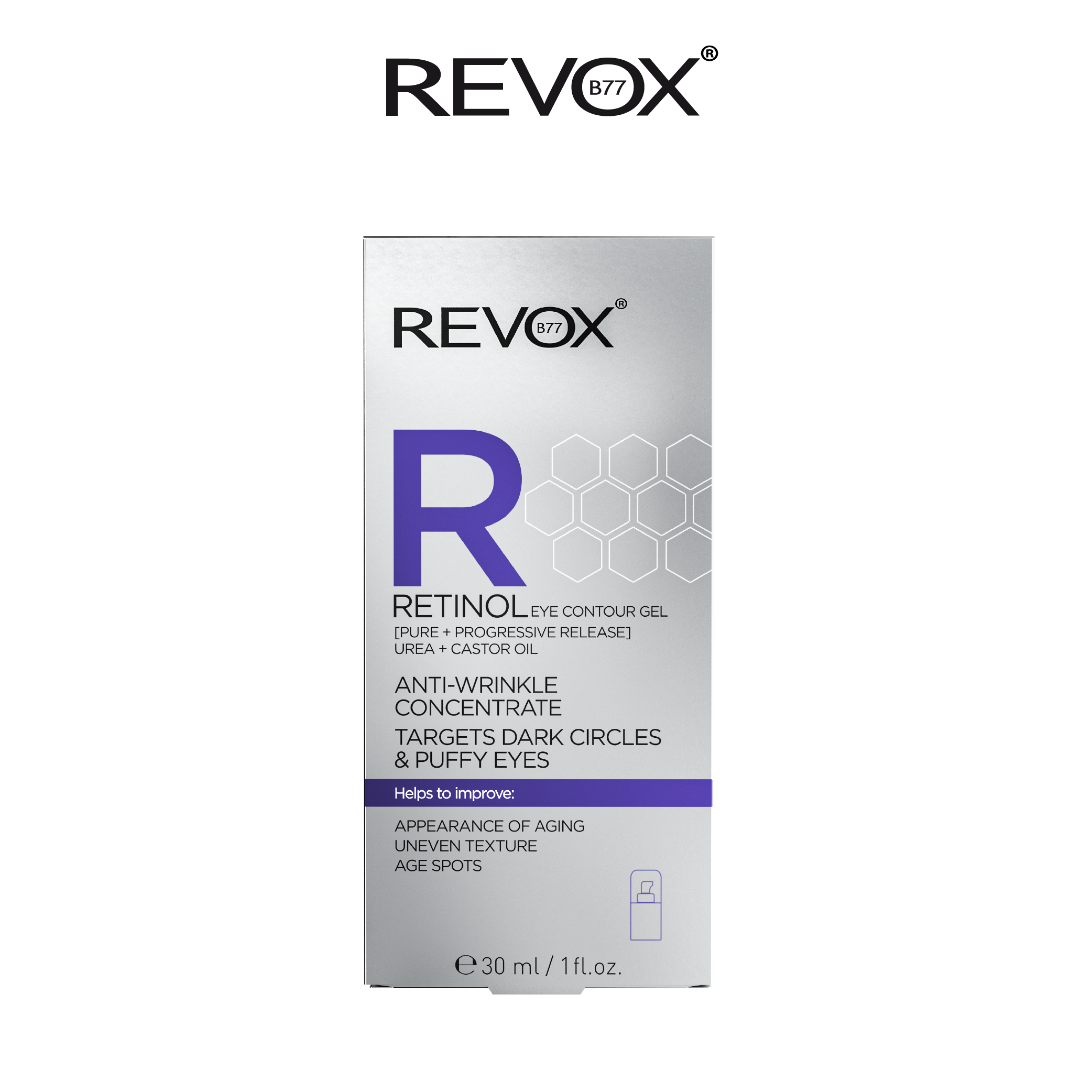 Gel dưỡng ngăn ngừa lão hóa chứa retinol cho vùng da quanh mắt Revox B77 R Retinol - 30ml