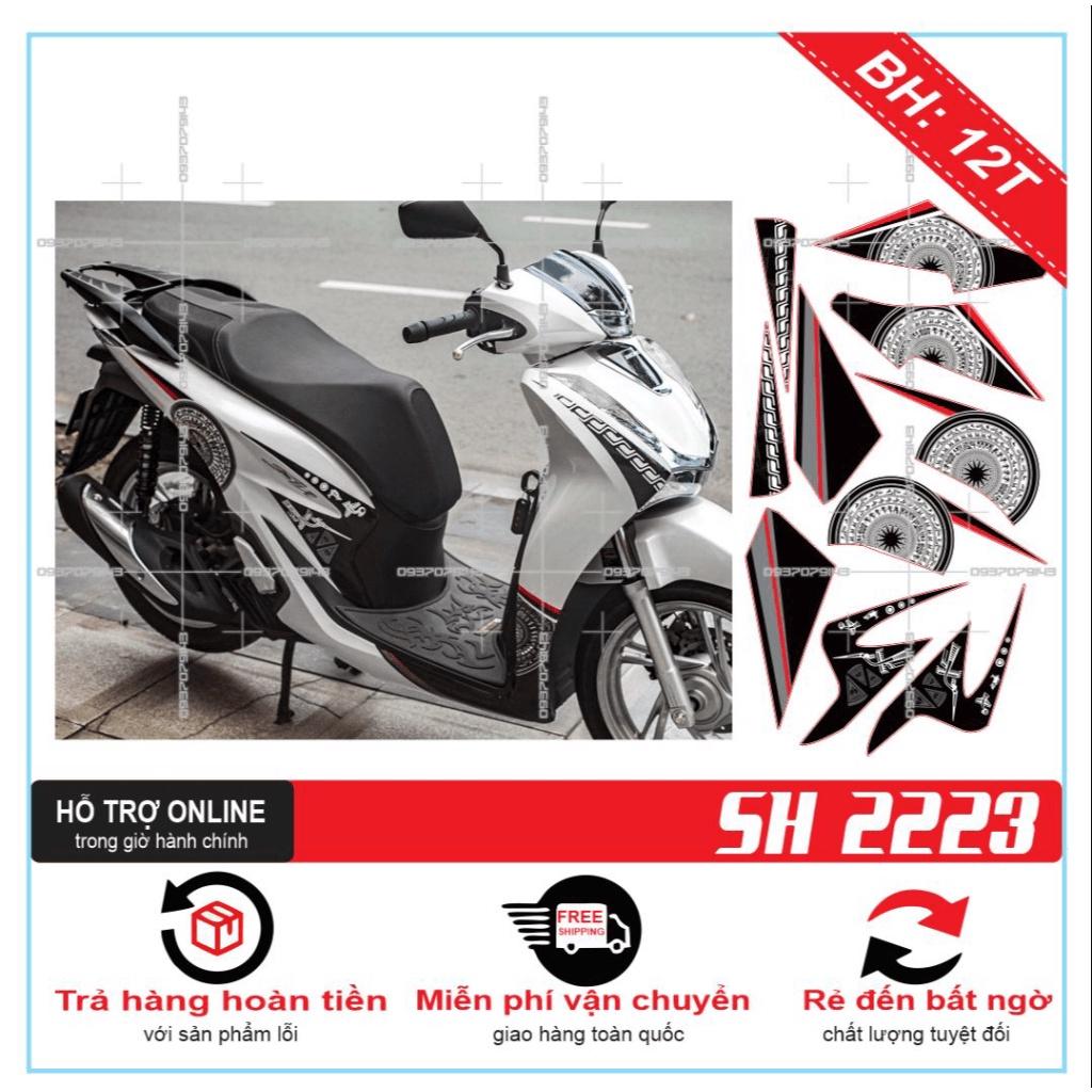 TEM RỜI TRỐNG ĐỒNG SH 2020 DÁN XE TRẮNG - BI DECAL