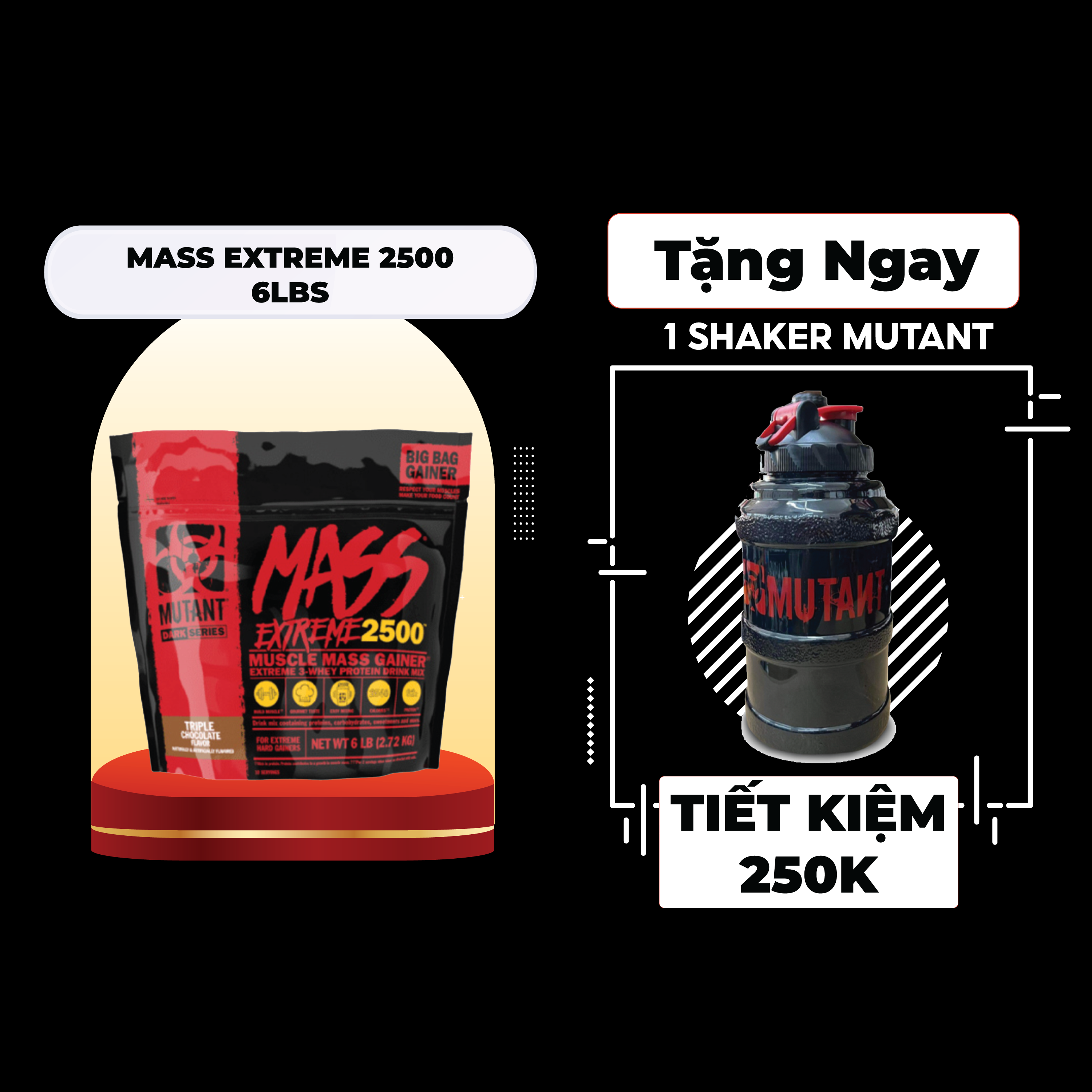 Sữa Tăng Cân MUTANT MASS XXXTREME 2500 6Lbs