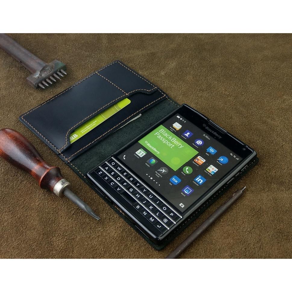 Bao Da cho Blackberry Passport Handmade Da Bò Thật