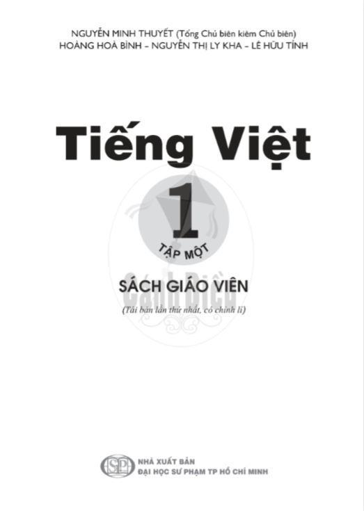 Sách Giáo Viên Tiếng Việt Lớp 1 Tập 1 Bộ Cánh Diều