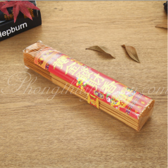 Nhang THẦN TÀI cuộn tàn 4XU LOẠI 1 thân TO 39cm gỗ Đàn Hương nhũ vàng ít khói rất đẹp