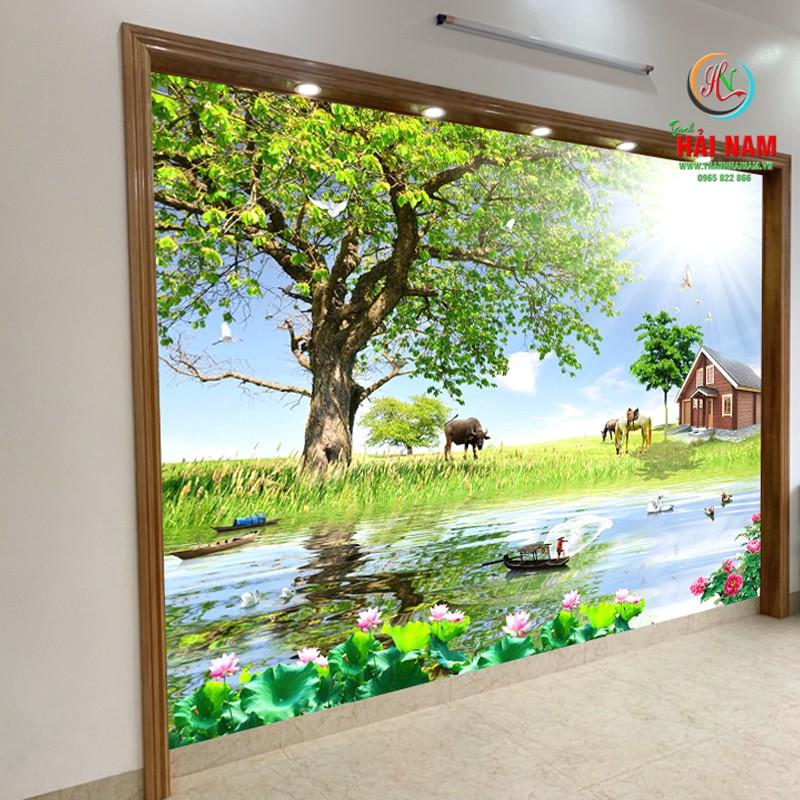 Tranh dán tường 3D phong cảnh đẹp