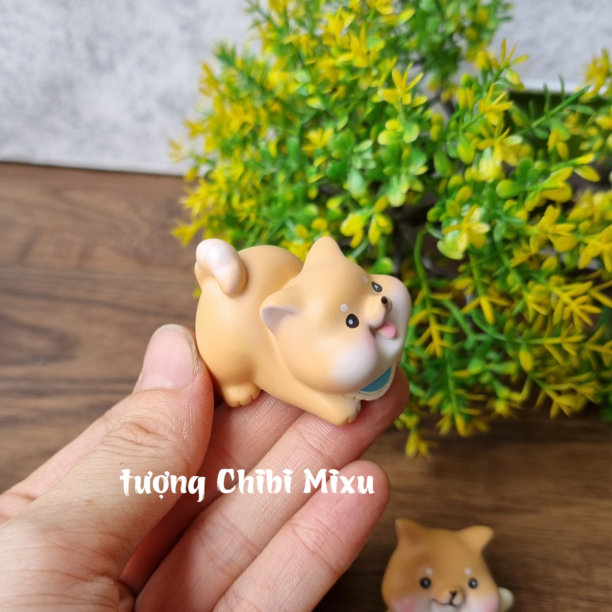 Bộ 04 chú Chó Vàng siêu mini siêu dễ thương