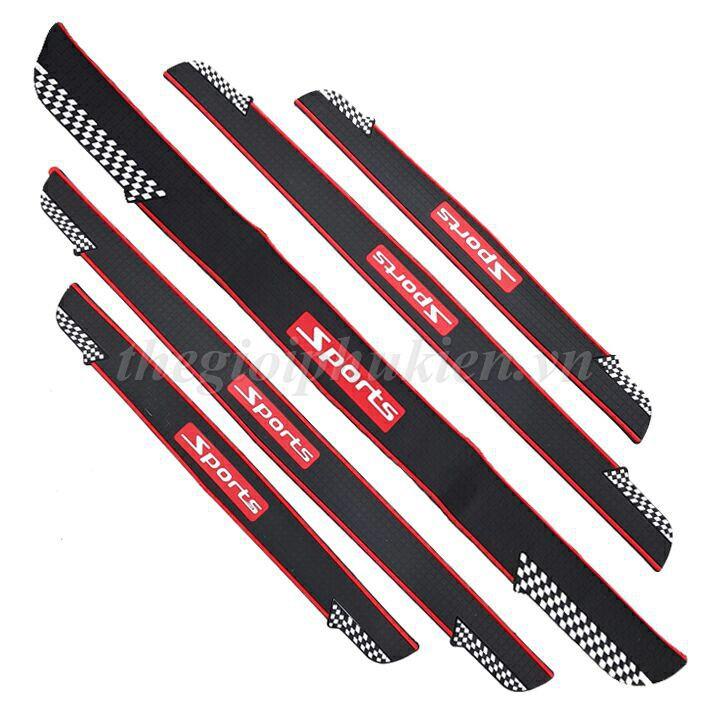 Combo 5 nẹp cao su Sport chống trầy bậc bước chân ngoài, bậc cốp ngoài Ô tô, Xe hơi đa năng