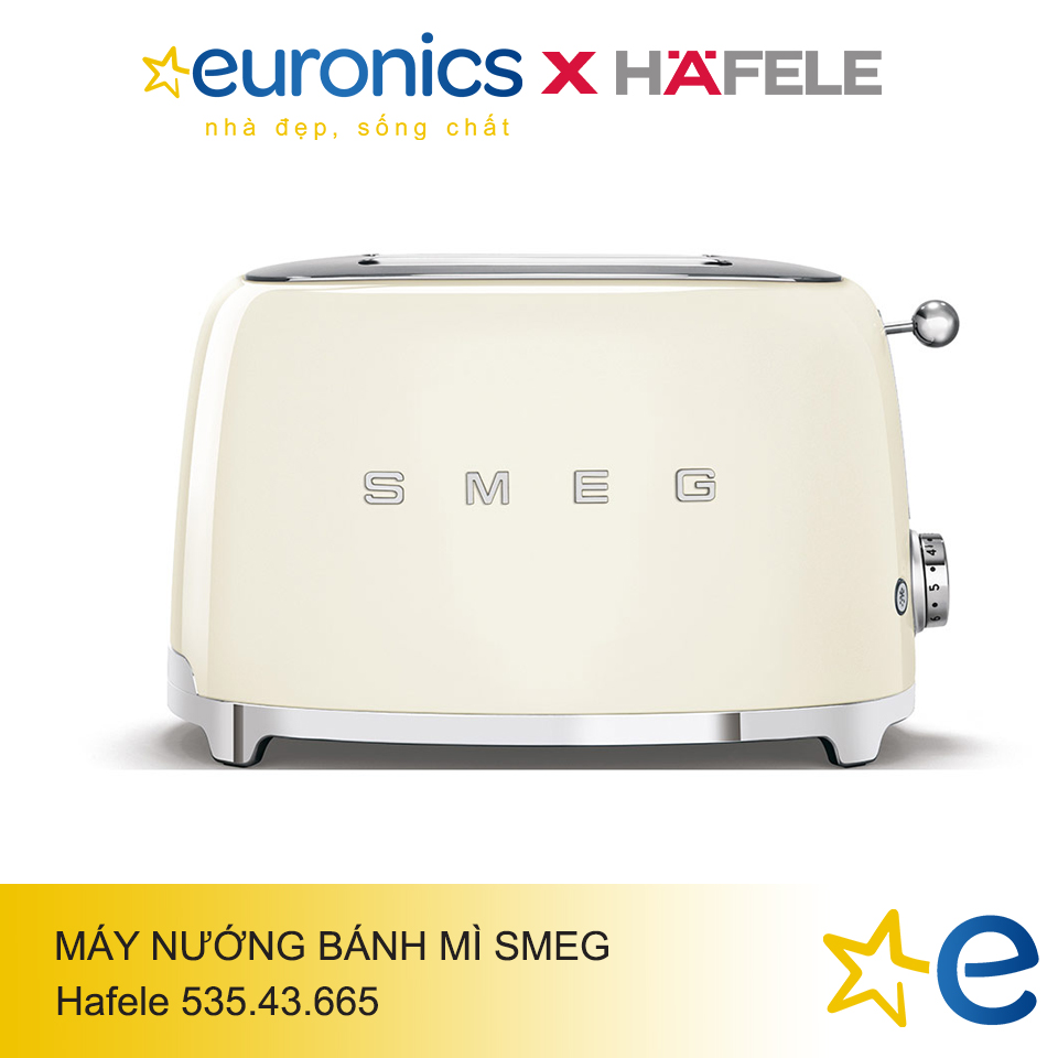 MÁY NƯỚNG BÁNH MỲ SMEG TSF01RDEU/535.43.66(MÀU KEM/ĐỎ) - HÀNG CHÍNH HÃNG