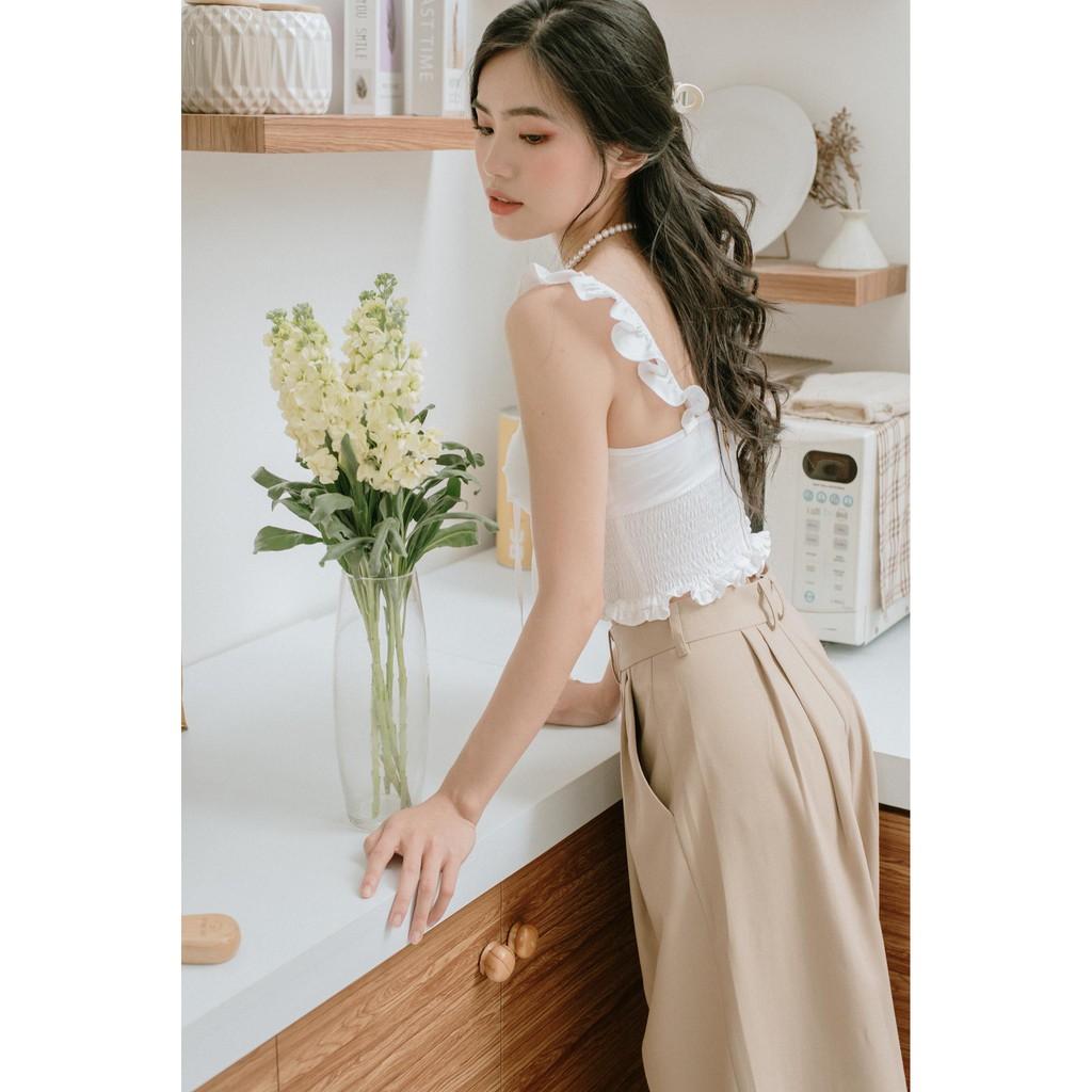 Áo crop trắng Yuu Top Gem Clothing SP006245