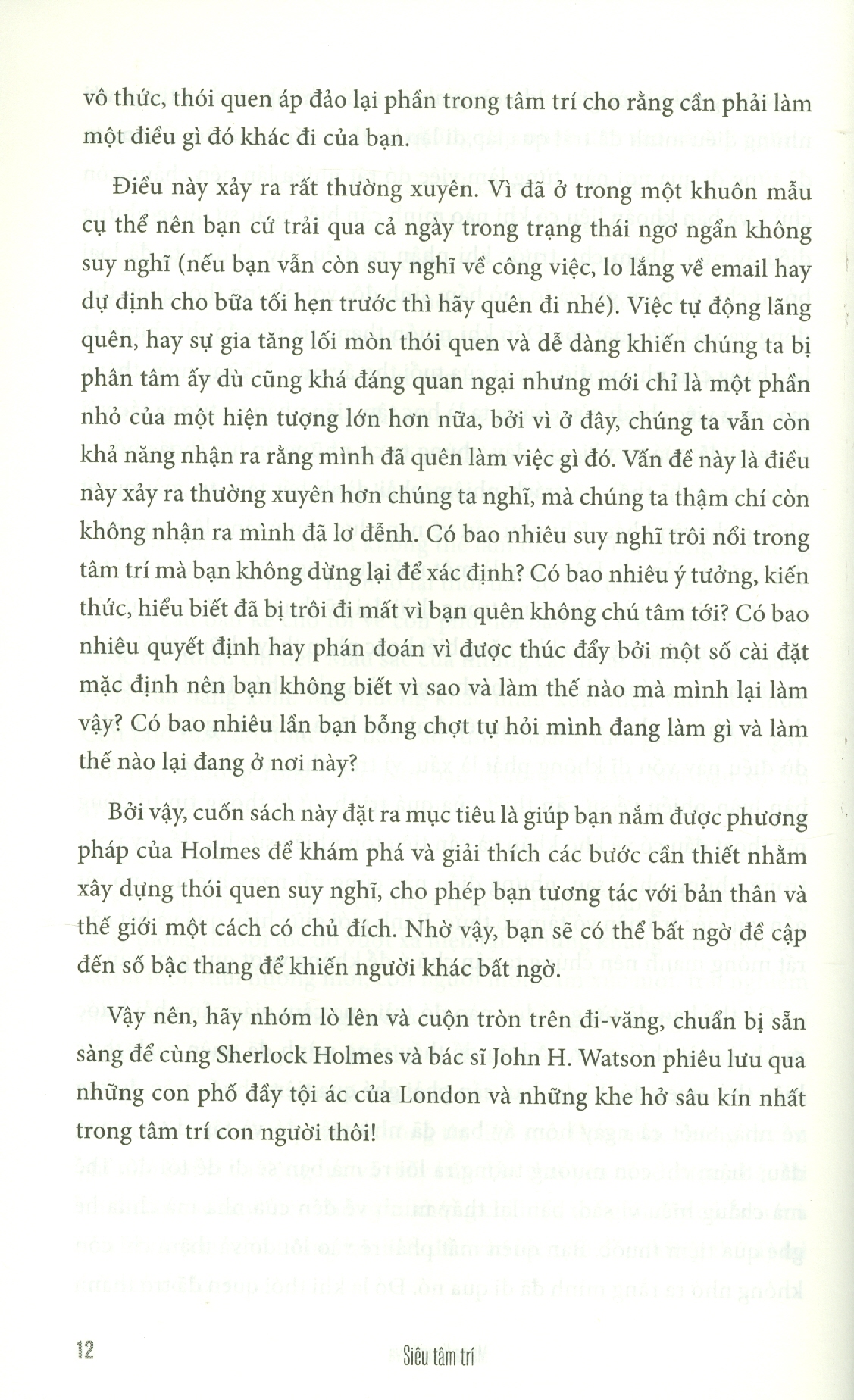 SIÊU TÂM TRÍ - Học Cách Suy Nghĩ Như Sherlock Holmes