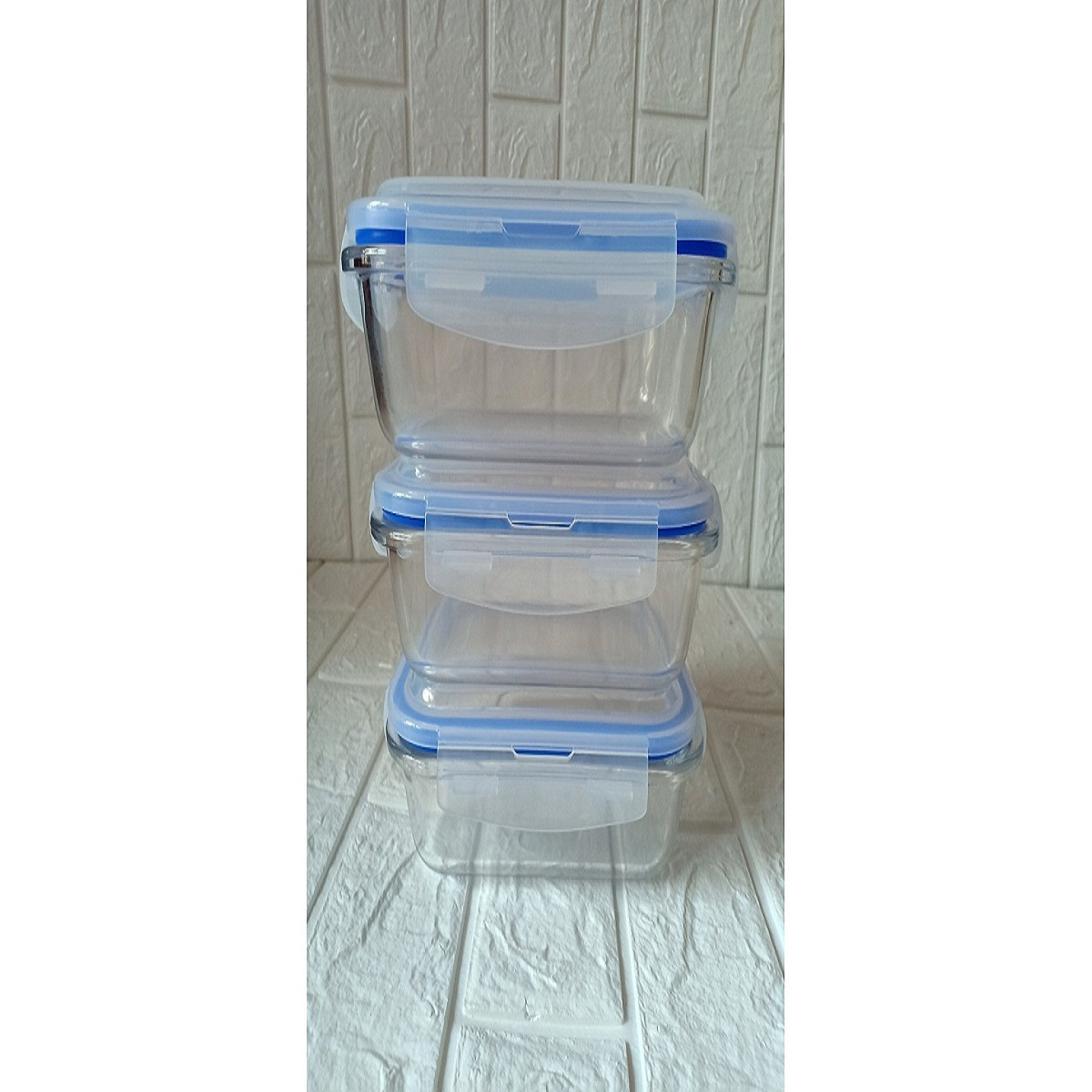 Bộ 3 hộp thủy tinh đựng thực phẩm loại 520ml