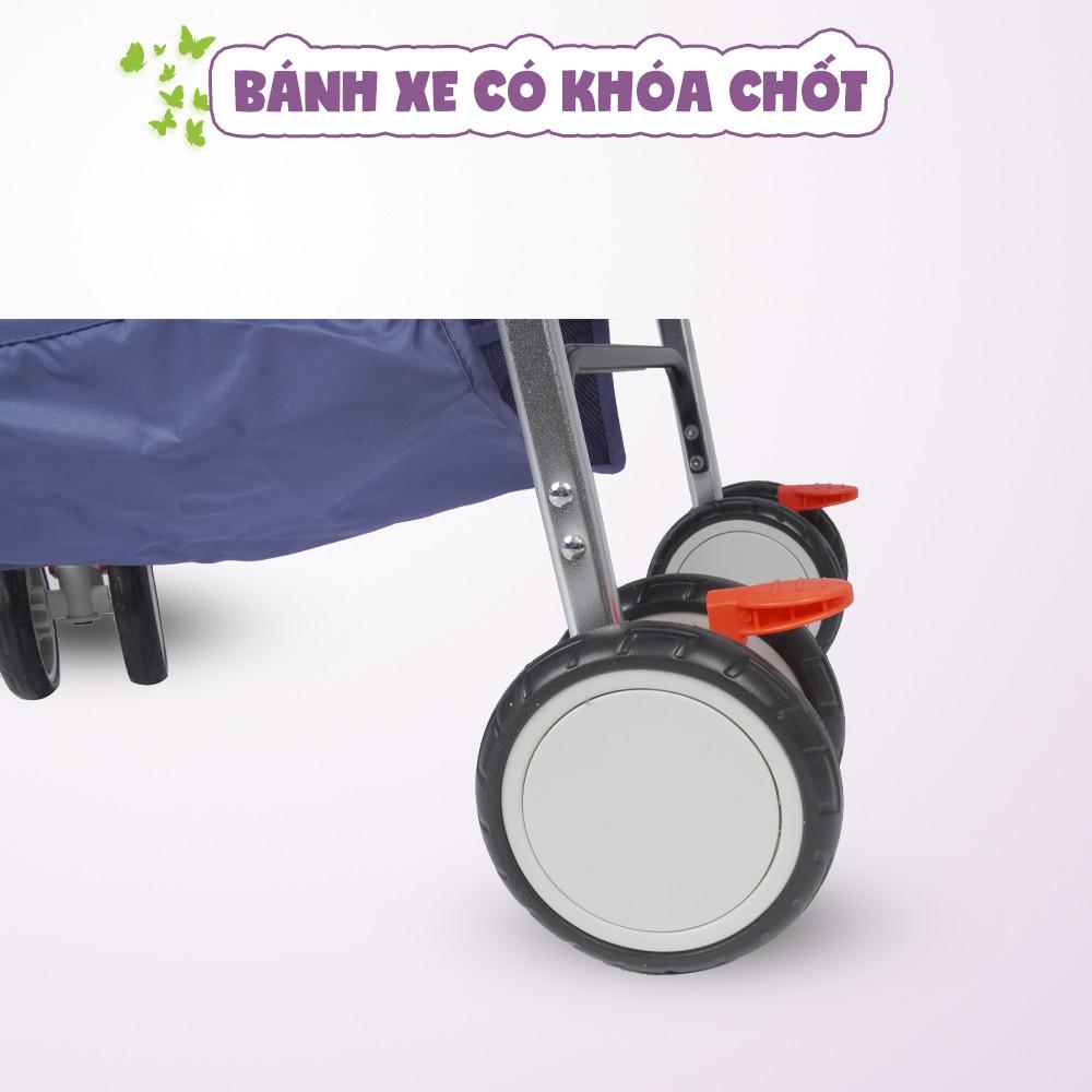 Xe đẩy du lịch Mastela A2 - Khung Aluminum cao cấp siêu nhẹ, dễ dàng gấp gọn - chống tia UV - tặng đồ chơi tắm 2 món