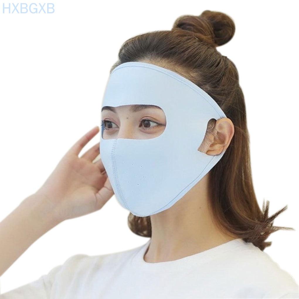 Women Ice Silk Face Mask UV Protection Outdoor Riding Dust-proof Breathable Windproof Face Cover
