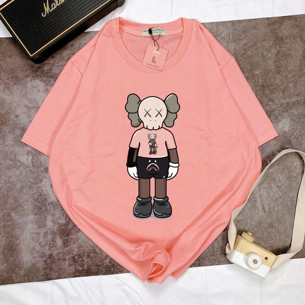 Áo thun tay ngắn Be Yourself unisex size M L XL - Gấu áo hồng