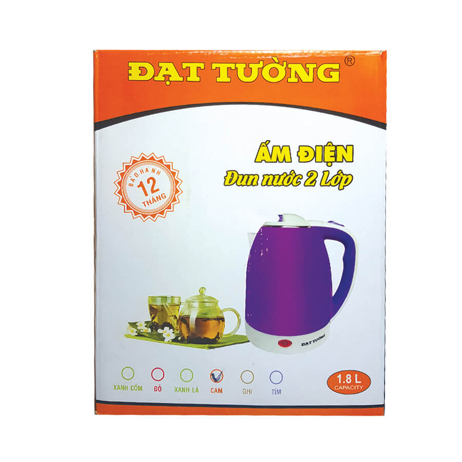 Ấm đun nước siêu tốc 2 lớp 1.8L Đạt Tường ST-01 ( Giao màu ngẫu nhiên ) - Hàng chính hãng