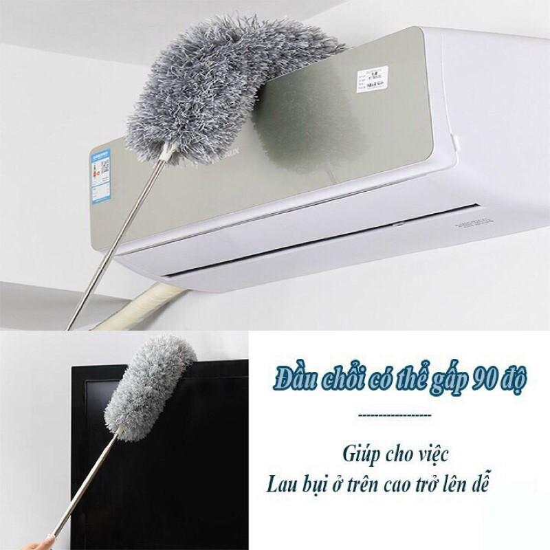 CHỔI QUÉT TRẦN NHÀ UỐN DẺO LINH HOẠT CÁN DÀI INOX CAO CẤP