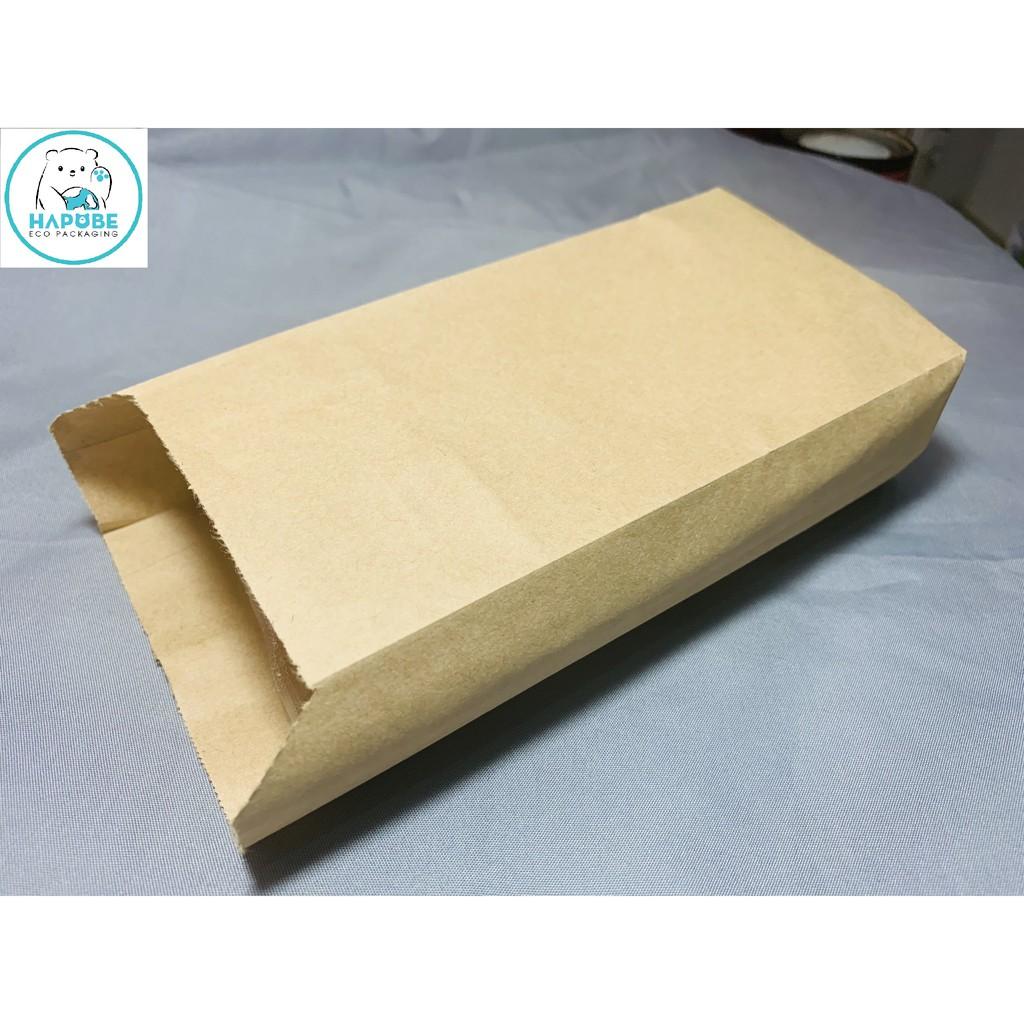 100 túi giấy kraft nhật S1 không quai đựng đồ ăn 8,5x4x19cm