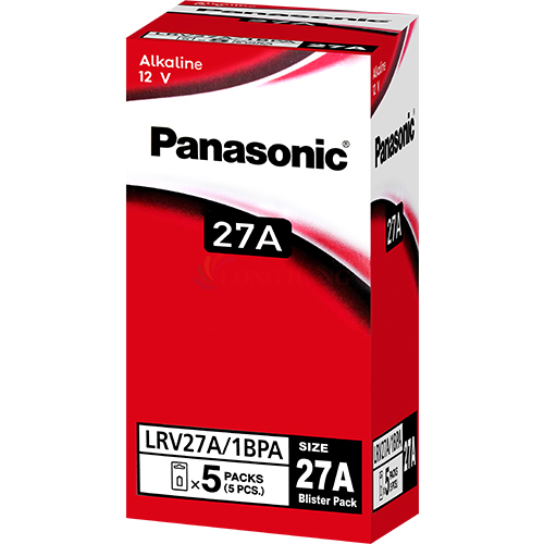 Vỉ Pin kiềm Panasonic Alkaline 27A 12V LRV27A/1BPA (1 viên/5 viên) - Hàng chính hãng