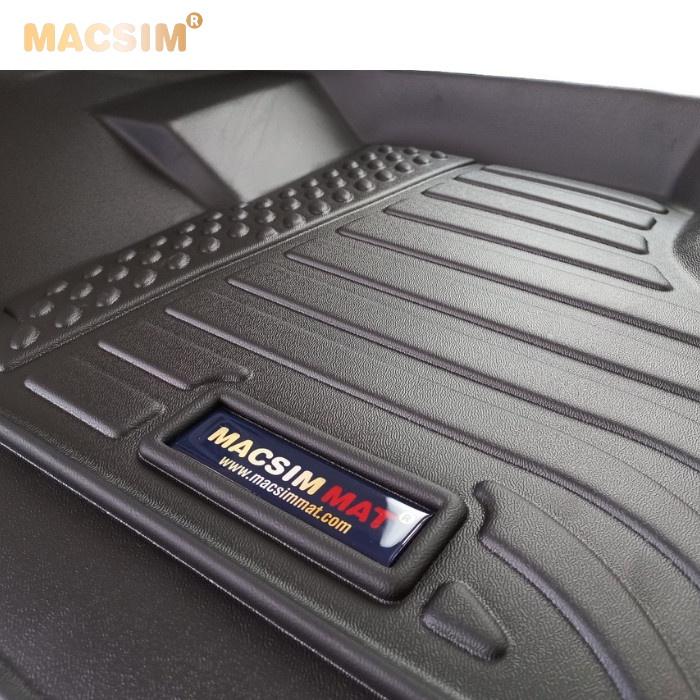 Thảm lót sàn xe ô tô Ford Everest 2015-2020 Nhãn hiệu Macsim chất liệu nhựa TPE cao cấp màu đen