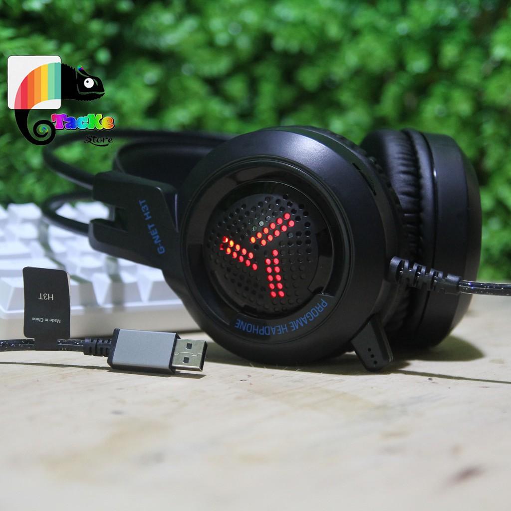 Tai Nghe Gaming G-net H3T Jack 3.5 - Jack USB- Âm thanh 2.1 - 7.1 - Đèn led đổi màu - Hàng chính hãng